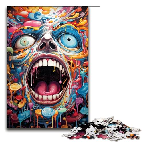 1000 teiliges Puzzle buntes psychedelisches Monster für Erwachsene Holzpuzzle Familienspiele 75 x 50 cm 1000 teiliges Puzzle buntes psychedelisches Monster für Erwachsene Holzpuzzle Familienspiele 75 x 50 cm von QSYFNBZL