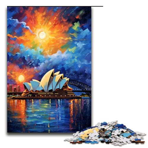 1000 teiliges Puzzle das Sydney Opera House ist umgeben Puzzles aus Holz Lernspiele Heimdekoration 1000 Teile von QSYFNBZL