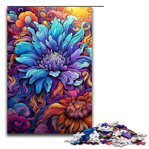 1000 teiliges Puzzle exotische Blaue Blume für Erwachsene Holzpuzzle Familienspiele 75 x 50 cm 1000 teiliges Puzzle exotische Blaue Blume für Erwachsene Holzpuzzle Familienspiele 75 x 50 cm von QSYFNBZL
