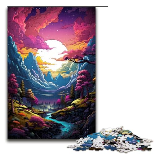 1000 teiliges Puzzle farbenfrohe Malerei Landschaftspuzzles Holzpuzzles Lernspiele Heimdekoration 75 x 50 cm 1000 teiliges Puzzle farbenfrohe Malerei Landschaftspuzzles Holzpuzzles Lernspiele Heimdekoration 75 x 50 cm von QSYFNBZL