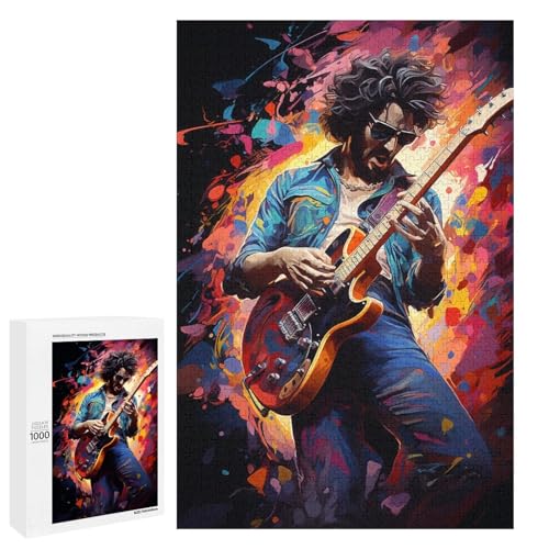 1000 teiliges Puzzle farbenfrohe Psychedelia der Pop Art Musik Puzzle für Erwachsene Holzpuzzle Lernspiel 75 x 50 cm von QSYFNBZL