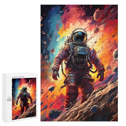 1000 teiliges Puzzle farbenfrohe Psychedelia stilisierter Astronauten Puzzle für Erwachsene Holzpuzzle Lernspiel 75 x 50 cm 1000 teiliges Puzzle farbenfrohe Psychedelia stilisierter Astronauten Puzzle für Erwachsene Holzpuzzle Lernspiel 75 x 50 cm von QSYFNBZL