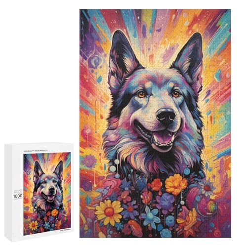 1000 teiliges Puzzle farbenfrohe Psychedelia von Wildhund Gemälden für Erwachsene Holzpuzzle Familienspiele 75 x 50 cm 1000 teiliges Puzzle farbenfrohe Psychedelia von Wildhund Gemälden für Erwachsene Holzpuzzle Familienspiele 75 x 50 cm von QSYFNBZL