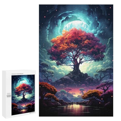1000 teiliges Puzzle farbenfrohe psychedelische Farbe des Galaxienbaums für Erwachsene Holzpuzzle Familienspiele 75 x 50 cm 1000 teiliges Puzzle farbenfrohe psychedelische Farbe des Galaxienbaums für Erwachsene Holzpuzzle Familienspiele 75 x 50 cm von QSYFNBZL