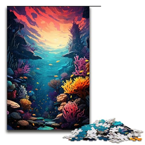 1000 teiliges Puzzle farbenfrohe psychedelische Unterwasserwelt für Erwachsene Holzpuzzle Familienspiele 75 x 50 cm 1000 teiliges Puzzle farbenfrohe psychedelische Unterwasserwelt für Erwachsene Holzpuzzle Familienspiele 75 x 50 cm von QSYFNBZL