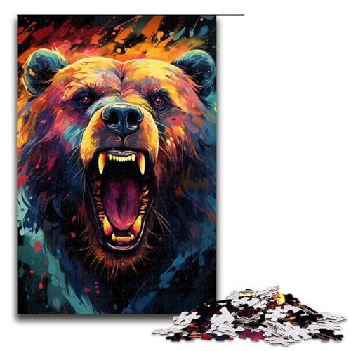 1000 teiliges Puzzle farbenfroher Psychedelischer Malbär für Erwachsene Holzpuzzle Familienspiele 75 x 50 cm 1000 teiliges Puzzle farbenfroher Psychedelischer Malbär für Erwachsene Holzpuzzle Familienspiele 75 x 50 cm von QSYFNBZL