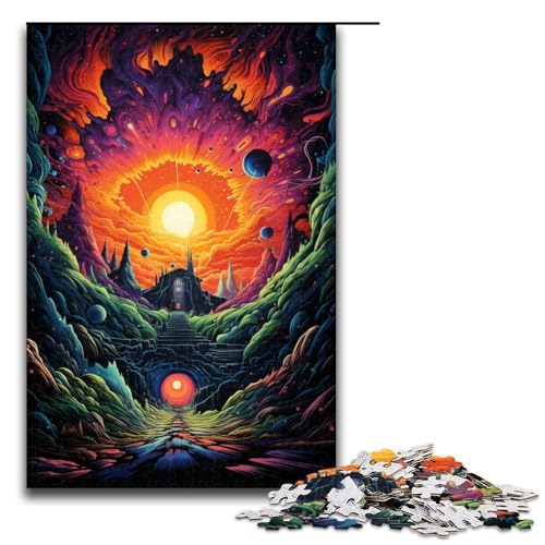 1000 teiliges Puzzle farbenfroher Psychedelischer Sonnenuntergang Puzzle für Erwachsene Holzpuzzle Lernspiel 75 x 50 cm 1000 teiliges Puzzle farbenfroher Psychedelischer Sonnenuntergang Puzzle für Erwachsene Holzpuzzle Lernspiel 75 x 50 cm von QSYFNBZL