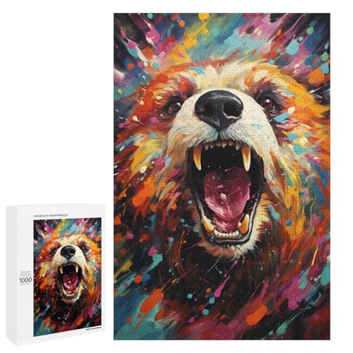 1000 teiliges Puzzle farbenfroher Psychedelischer Tierpanda für Erwachsene Holzpuzzle Familienspiele 75 x 50 cm 1000 teiliges Puzzle farbenfroher Psychedelischer Tierpanda für Erwachsene Holzpuzzle Familienspiele 75 x 50 cm von QSYFNBZL