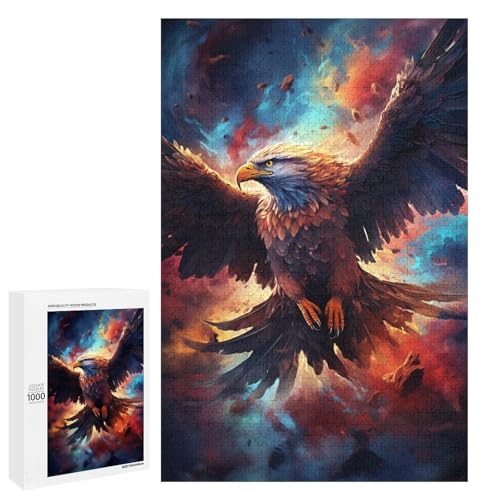 1000 teiliges Puzzle farbenfrohes psychedelisches Adler Kunst Puzzle für Erwachsene Holzpuzzle Lernspiel 75 x 50 cm 1000 teiliges Puzzle farbenfrohes psychedelisches Adler Kunst Puzzle für Erwachsene Holzpuzzle Lernspiel 75 x 50 cm von QSYFNBZL