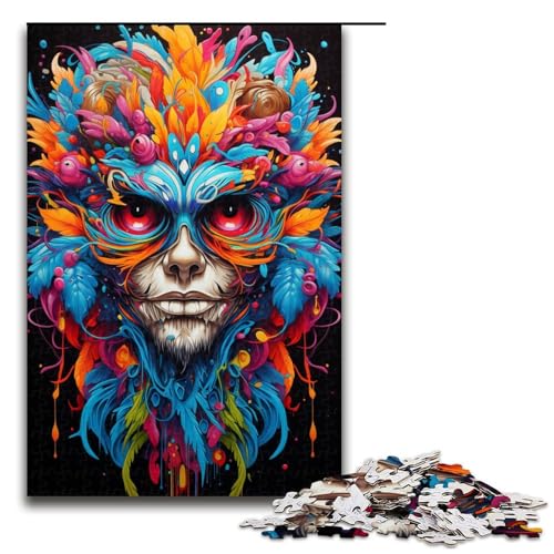 1000 teiliges Puzzle farbenfrohes psychedelisches Affen Kunst Puzzle Holzpuzzle Lernspiele Heimdekoration 75 x 50 cm 1000 teiliges Puzzle farbenfrohes psychedelisches Affen Kunst Puzzle Holzpuzzle Lernspiele Heimdekoration 75 x 50 cm von QSYFNBZL