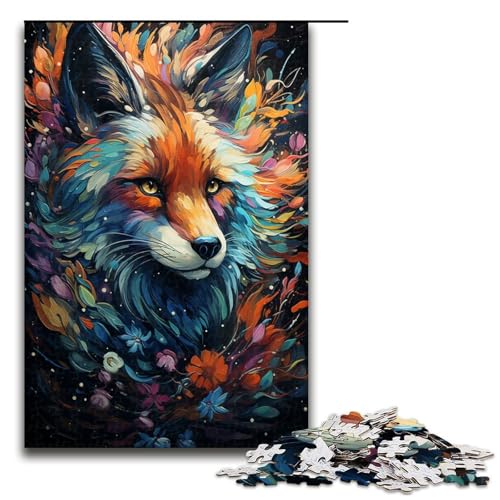 1000 teiliges Puzzle farbenfrohes psychedelisches Fuchs Tier Puzzle für Erwachsene Holzpuzzle Lernspiel 75 x 50 cm 1000 teiliges Puzzle farbenfrohes psychedelisches Fuchs Tier Puzzle für Erwachsene Holzpuzzle Lernspiel 75 x 50 cm von QSYFNBZL