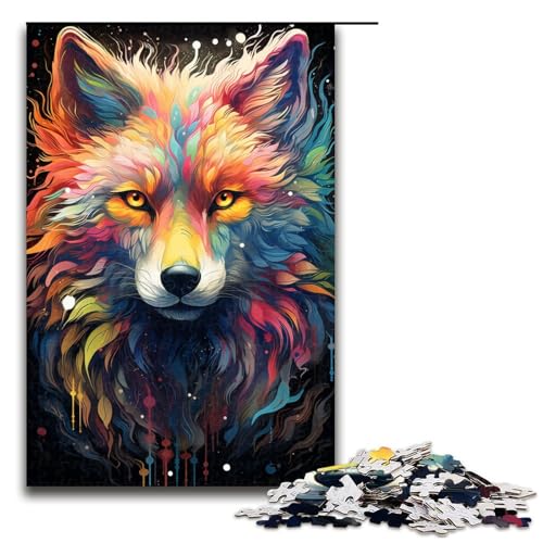 1000 teiliges Puzzle farbenfrohes psychedelisches Fuchsgemälde für Erwachsene Holzpuzzle Familienspiele 75 x 50 cm 1000 teiliges Puzzle farbenfrohes psychedelisches Fuchsgemälde für Erwachsene Holzpuzzle Familienspiele 75 x 50 cm von QSYFNBZL