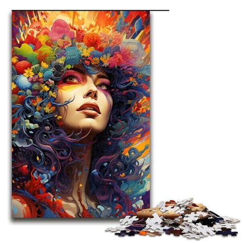 1000 teiliges Puzzle farbenfrohes psychedelisches Göttinnen Puzzle für Erwachsene Holzpuzzle Lernspiel 75 x 50 cm 1000 teiliges Puzzle farbenfrohes psychedelisches Göttinnen Puzzle für Erwachsene Holzpuzzle Lernspiel 75 x 50 cm von QSYFNBZL