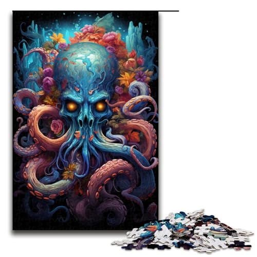 1000 teiliges Puzzle farbenfrohes psychedelisches Oktopus Puzzle für Erwachsene Holzpuzzle Lernspiel 75 x 50 cm 1000 teiliges Puzzle farbenfrohes psychedelisches Oktopus Puzzle für Erwachsene Holzpuzzle Lernspiel 75 x 50 cm von QSYFNBZL