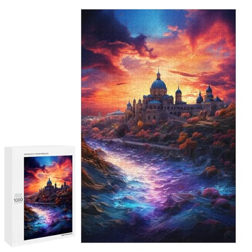 1000 teiliges Puzzle farbenfrohes psychedelisches Schloss auf der Burg Esztergom Puzzle für Erwachsene Holz Familienspiel 75 x 50 cm 1000 teiliges Puzzle farbenfrohes psychedelisches Schloss auf der Burg Esztergom Puzzle für Erwachsene Holz Familienspiel 75 x 50 cm von QSYFNBZL