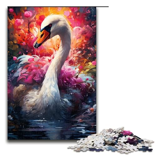 1000 teiliges Puzzle farbenfrohes psychedelisches Schwanen Puzzle Holzpuzzle Lernspiele Heimdekoration 75 x 50 cm 1000 teiliges Puzzle farbenfrohes psychedelisches Schwanen Puzzle Holzpuzzle Lernspiele Heimdekoration 75 x 50 cm von QSYFNBZL