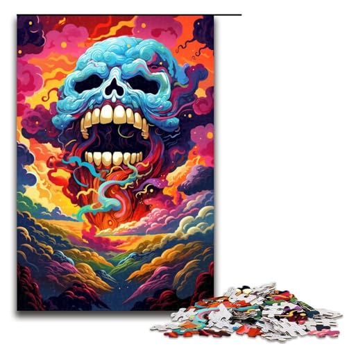 1000 teiliges Puzzle für Erwachsene Alien Monster World von SplattersLots. Dickes farbenfrohes Familien Spaß Puzzle mit passendem Poster und Quizblatt 75 x 50 cm von QSYFNBZL