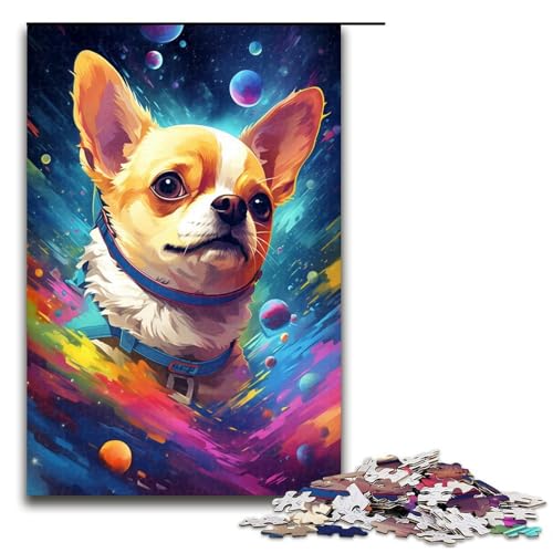 1000 teiliges Puzzle für Erwachsene Astronaut Chihuahua Baby Puzzle für Kinder Holzpuzzle Lernspiel für Erwachsene 75 x 50 cm 1000 teiliges Puzzle für Erwachsene Astronaut Chihuahua Baby Puzzle für Kinder Holzpuzzle Lernspiel für Erwachsene 75 x 50 cm von QSYFNBZL