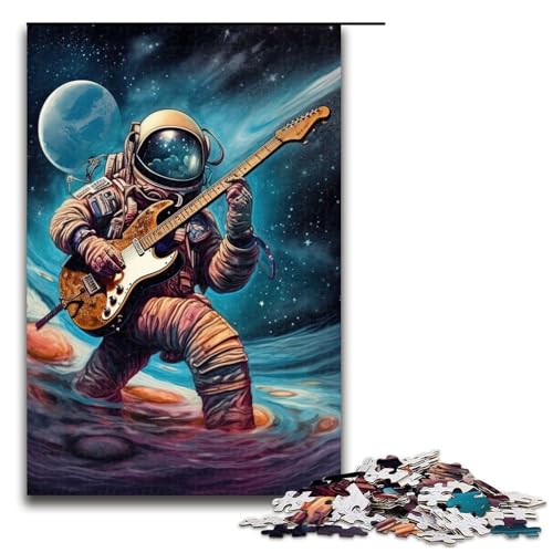 1000 teiliges Puzzle für Erwachsene Astronaut spielt Gitarre Denksportaufgabe Weihnachts und Geburtstagsgeschenke 75 x 50 cm 1000 teiliges Puzzle für Erwachsene Astronaut spielt Gitarre Denksportaufgabe Weihnachts und Geburtstagsgeschenke 75 x 50 cm von QSYFNBZL