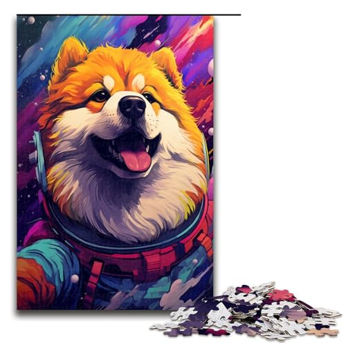 1000 teiliges Puzzle für Erwachsene Astronauten Chow Chow Puzzle für Lernspiele Herausforderung Spielzeug Kunstwerk Geschenk 75 x 50 cm von QSYFNBZL