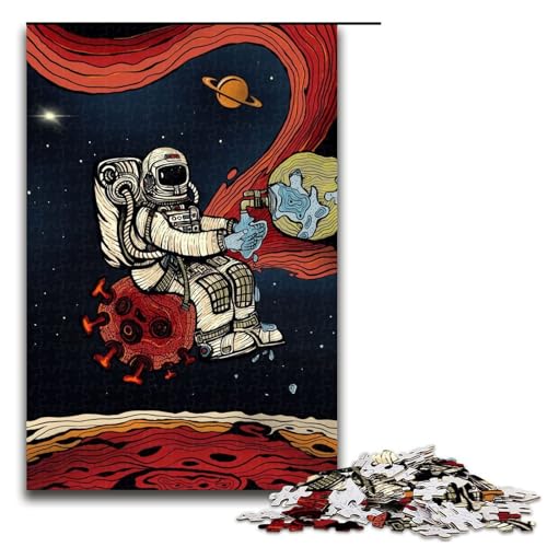 1000 teiliges Puzzle für Erwachsene Astronautenspiel Puzzles ganze Familie 75 x 50 cm von QSYFNBZL