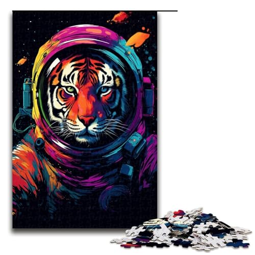 1000 teiliges Puzzle für Erwachsene Astronautentiger von SplattersLots Dicke farbige Puzzles für Erwachsene Holzpuzzle anspruchsvolles Spiel 75 x 50 cm 1000 teiliges Puzzle für Erwachsene Astronautentiger von SplattersLots Dicke farbige Puzzles für Erwachsene Holzpuzzle anspruchsvolles Spiel 75 x 50 cm von QSYFNBZL