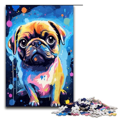 1000 teiliges Puzzle für Erwachsene Baby Mops ist von Spritzern umgeben Viele Bunte Puzzles für Erwachsene Holzpuzzle Anspruchsvolles Spiel 75 x 50 cm 1000 teiliges Puzzle für Erwachsene Baby Mops ist von Spritzern umgeben Viele Bunte Puzzles für Erwachsene Holzpuzzle Anspruchsvolles Spiel 75 x 50 cm von QSYFNBZL