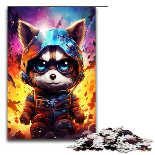 1000 teiliges Puzzle für Erwachsene Baby Roboter Waschbär von SplattersLots Dicke farbige Puzzles für Erwachsene Holzpuzzle anspruchsvolles Spiel 75 x 50 cm von QSYFNBZL