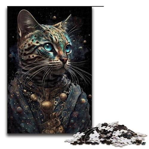 1000 teiliges Puzzle für Erwachsene Bengalkatze Hands on Spiel 75 x 50 cm von QSYFNBZL