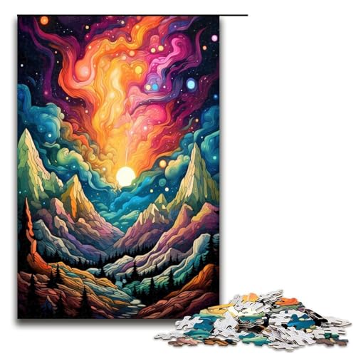 1000 teiliges Puzzle für Erwachsene Berg mit bunten Sternen Dekomprimieren intellektuelles Lernspielzeug Geschenkideen 1000 Teile 1000 teiliges Puzzle für Erwachsene Berg mit bunten Sternen Dekomprimieren intellektuelles Lernspielzeug Geschenkideen 1000 Teile von QSYFNBZL