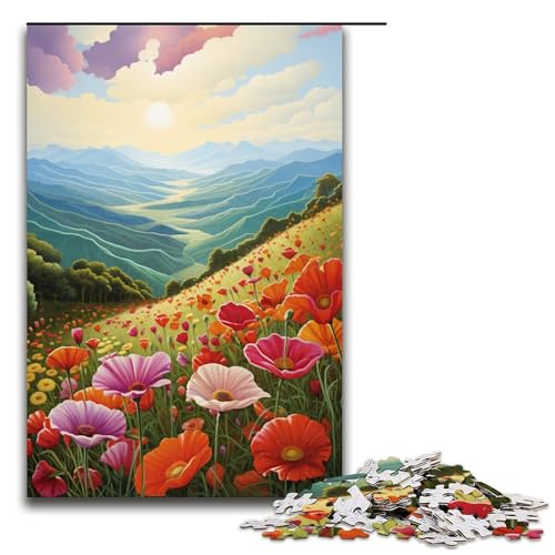 1000 teiliges Puzzle für Erwachsene Berge und Wildblumen bei Sonnenuntergang Puzzle für Erwachsene Holzpuzzle anspruchsvolles Spiel 75 x 50 cm 1000 teiliges Puzzle für Erwachsene Berge und Wildblumen bei Sonnenuntergang Puzzle für Erwachsene Holzpuzzle anspruchsvolles Spiel 75 x 50 cm von QSYFNBZL
