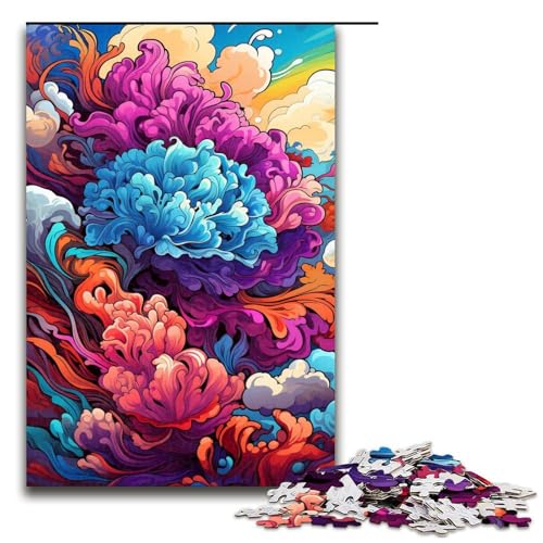1000 teiliges Puzzle für Erwachsene Bunte psychedelische Blumen Puzzle Geschenke Geburtstagsgeschenke für Teenager ab 14 Jahren 75 x 50 cm 1000 teiliges Puzzle für Erwachsene Bunte psychedelische Blumen Puzzle Geschenke Geburtstagsgeschenke für Teenager ab 14 Jahren 75 x 50 cm von QSYFNBZL