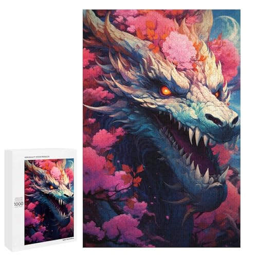 1000 teiliges Puzzle für Erwachsene Bunte psychedelische Drachen und Kirschblüten Japan Puzzle für Lernspiele Herausforderung Spielzeug Kunstwerk Geschenk 75 x 50 cm 1000 teiliges Puzzle für Erwachsene Bunte psychedelische Drachen und Kirschblüten Japan Puzzle für Lernspiele Herausforderung Spielzeug Kunstwerk Geschenk 75 x 50 cm von QSYFNBZL