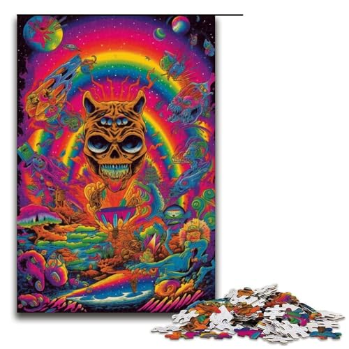 1000 teiliges Puzzle für Erwachsene Bunte psychedelische Monster Lernpuzzle Lernspiel für Geburtstag und Weihnachten 1000 PCS von QSYFNBZL