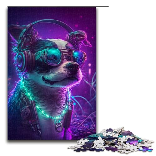 1000 teiliges Puzzle für Erwachsene Cooler Hund spielt Musik Wanddekoration geeignet als Schreibtischdekoration 75 x 50 cm 1000 teiliges Puzzle für Erwachsene Cooler Hund spielt Musik Wanddekoration geeignet als Schreibtischdekoration 75 x 50 cm von QSYFNBZL