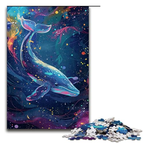 1000 teiliges Puzzle für Erwachsene Cosmic Whale Puzzle Hands on Spiel 1000 Teile von QSYFNBZL