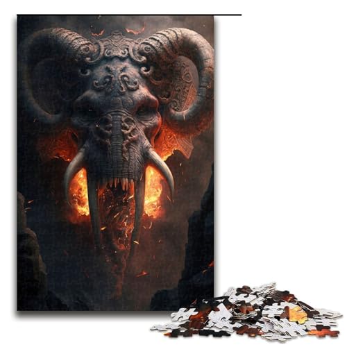 1000 teiliges Puzzle für Erwachsene Dämonischer Elefant Puzzle für Erwachsene Holzpuzzle anspruchsvolles Spiel 75 x 50 cm 1000 teiliges Puzzle für Erwachsene Dämonischer Elefant Puzzle für Erwachsene Holzpuzzle anspruchsvolles Spiel 75 x 50 cm von QSYFNBZL