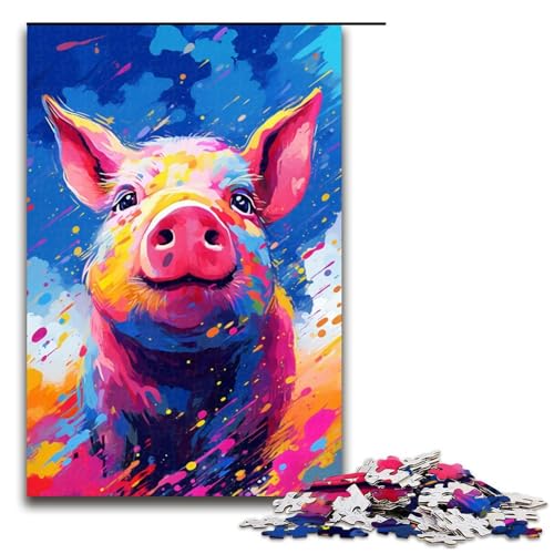 1000 teiliges Puzzle für Erwachsene Das Schwein ist von Spritzern umgeben viele Bunte Wolken Familienspaß Puzzle mit passendem Poster und Quizblatt 75 x 50 cm 1000 teiliges Puzzle für Erwachsene Das Schwein ist von Spritzern umgeben viele Bunte Wolken Familienspaß Puzzle mit passendem Poster und Quizblatt 75 x 50 cm von QSYFNBZL