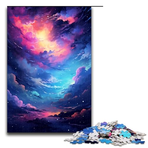 1000 teiliges Puzzle für Erwachsene Der Himmel bei Nacht ist umgeben Puzzle für Kinder Holzpuzzle Lernspiel für Erwachsene 1000 Teile von QSYFNBZL