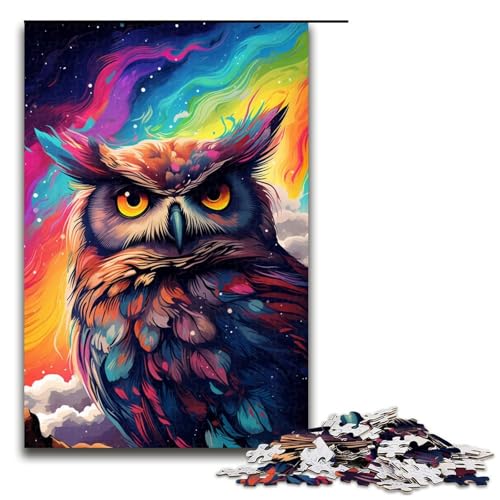 1000 teiliges Puzzle für Erwachsene Die Eule im Krater ist umgeben praktisches Spiel 1000 Teile von QSYFNBZL