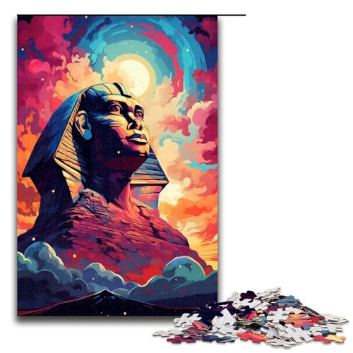 1000 teiliges Puzzle für Erwachsene Die Pyramiden von Ägypten sind von Spritzern umgeben Viele Farbpuzzles ganze Familie 75 x 50 cm von QSYFNBZL