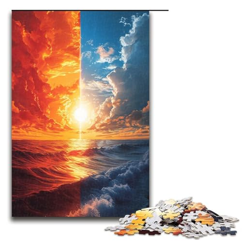 1000 teiliges Puzzle für Erwachsene EIS und Feuerhimmel Puzzle für Lernspiele Herausforderung Spielzeug Kunstwerk Geschenk 1000 PCS von QSYFNBZL