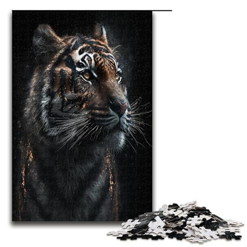 1000 teiliges Puzzle für Erwachsene Electric Storm Tiger Puzzle Hands on Spiel 1000 Teile von QSYFNBZL