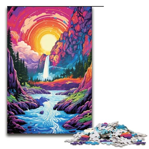 1000 teiliges Puzzle für Erwachsene Fantasie Bunte Landschaft Spiel zum Anfassen 75 x 50 cm von QSYFNBZL