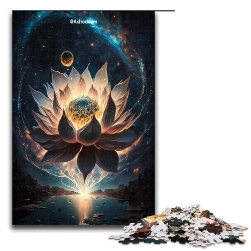 1000 teiliges Puzzle für Erwachsene Fantasie Lotusblumen Puzzle Entspannungsspiele Familienspiel Stressabbau schwierige Herausforderung 1000 Teile von QSYFNBZL