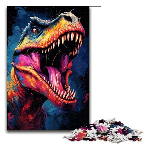 1000 teiliges Puzzle für Erwachsene Fantasie Puzzle mit bunten Dinosauriern Holzpuzzle anspruchsvolles Spiel 75 x 50 cm 1000 teiliges Puzzle für Erwachsene Fantasie Puzzle mit bunten Dinosauriern Holzpuzzle anspruchsvolles Spiel 75 x 50 cm von QSYFNBZL