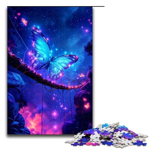 1000 teiliges Puzzle für Erwachsene Fantasie Schmetterlings Puzzle für Lernspiele Herausforderung Spielzeug Kunstwerk Geschenk 1000 PCS von QSYFNBZL
