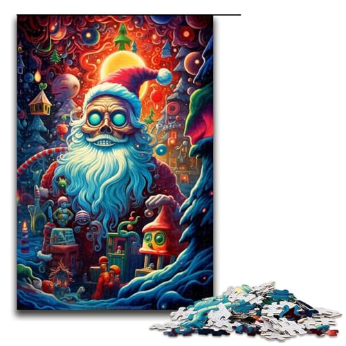 1000 teiliges Puzzle für Erwachsene Fantasie Weihnachtsschädel Alter Mann Puzzle für Erwachsene Holzpuzzle anspruchsvolles Spiel 75 x 50 cm 1000 teiliges Puzzle für Erwachsene Fantasie Weihnachtsschädel Alter Mann Puzzle für Erwachsene Holzpuzzle anspruchsvolles Spiel 75 x 50 cm von QSYFNBZL