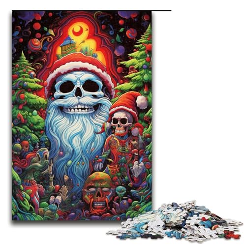 1000 teiliges Puzzle für Erwachsene Fantasie Weihnachtsschädel Alter Mann Puzzle für Erwachsene Holzpuzzle anspruchsvolles Spiel 75 x 50 cm 1000 teiliges Puzzle für Erwachsene Fantasie Weihnachtsschädel Alter Mann Puzzle für Erwachsene Holzpuzzle anspruchsvolles Spiel 75 x 50 cm von QSYFNBZL