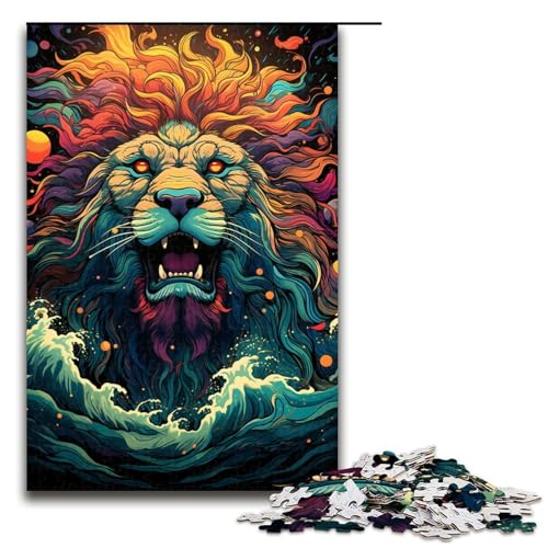1000 teiliges Puzzle für Erwachsene Fantasie bunter Löwe Puzzle für Erwachsene Holzpuzzle anspruchsvolles Spiel 75 x 50 cm 1000 teiliges Puzzle für Erwachsene Fantasie bunter Löwe Puzzle für Erwachsene Holzpuzzle anspruchsvolles Spiel 75 x 50 cm von QSYFNBZL